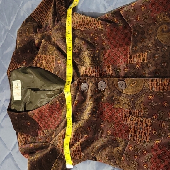 Linda Richards Women's Velour Paisley Blazer Size 10 - Picture 10 of 12